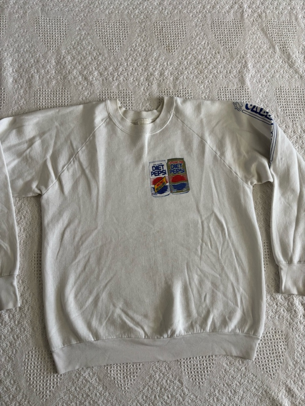 Vintage 90s Diet Pepsi Crewneck Sweatshirt Medium Unisex Large Unbeatables